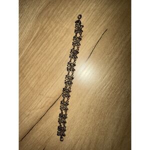 Vintage Sterling Silver Filigree Butterfly Link Bracelet